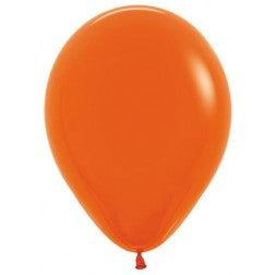 Helium inflated 11" balloon - Orange