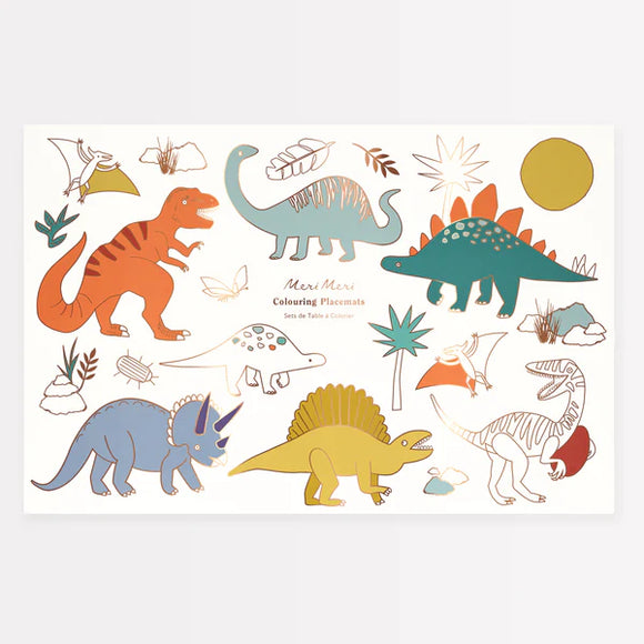 Pack of 8 Dinosaur placemats - Meri Meri