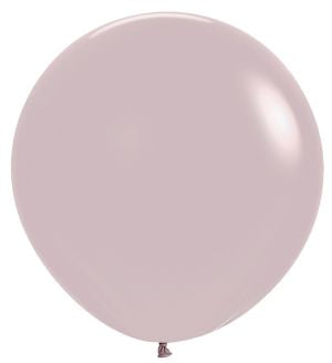 Helium inflated 18” latex balloon - pastel dusk rose