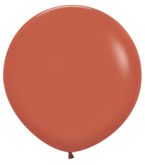 Helium inflated 24” latex balloon - Terracotta