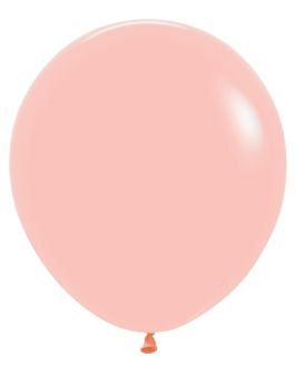 Helium inflated 18” latex balloon - Matte pastel melon