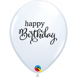Helium inflated 11” balloon - Happy Birthday script
