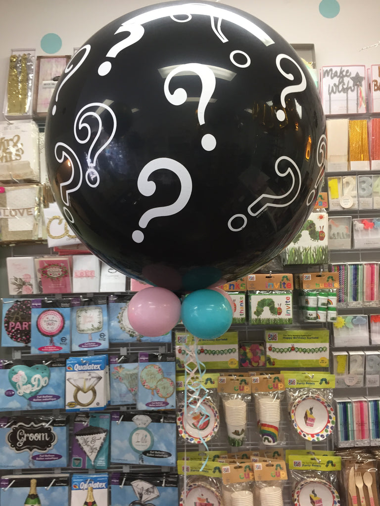 Gender reveal - helium inflated jumbo balloon