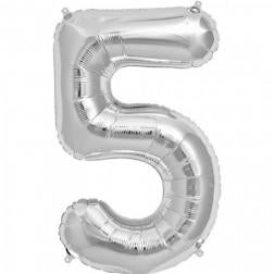 Supershape foil balloon - Silver giant numbers 0-9