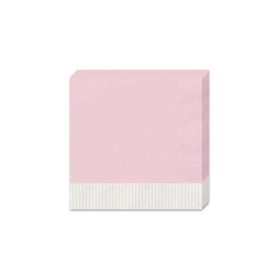 Baby pink fringed cocktail napkins