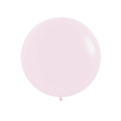 Helium inflated 24” latex balloon - matte pastel pink