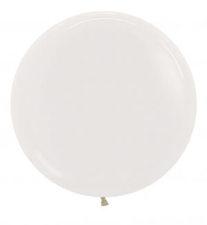 Helium inflated 24” latex balloon - crystal clear