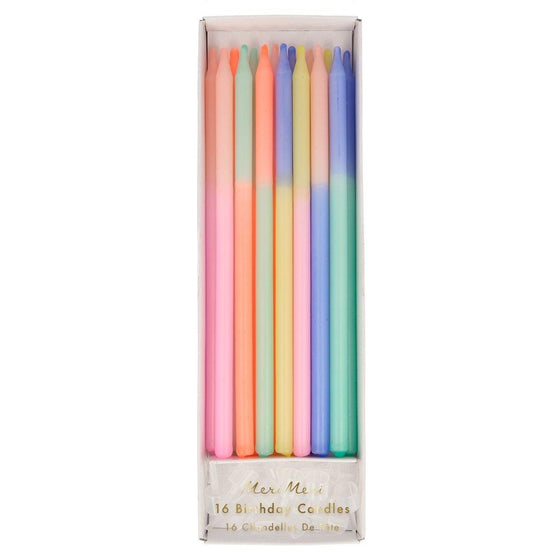 Multi colour block candles - Meri Meri