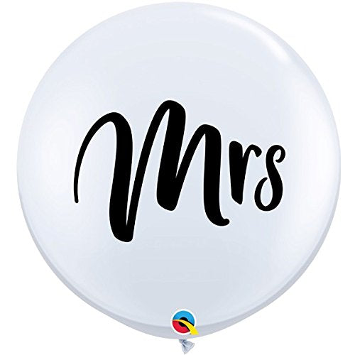 Jumbo helium inflated latex balloon - Mrs