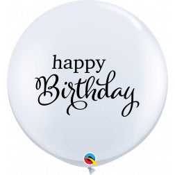 Jumbo helium inflated latex balloon - Happy Birthday