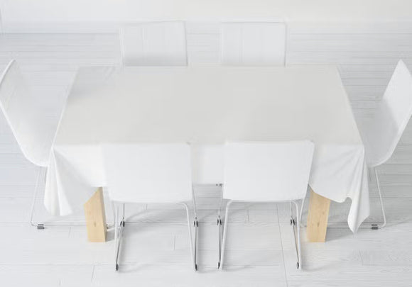 Eco-friendly white disposable paper table cover