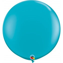 Jumbo helium inflated latex balloon - Teal