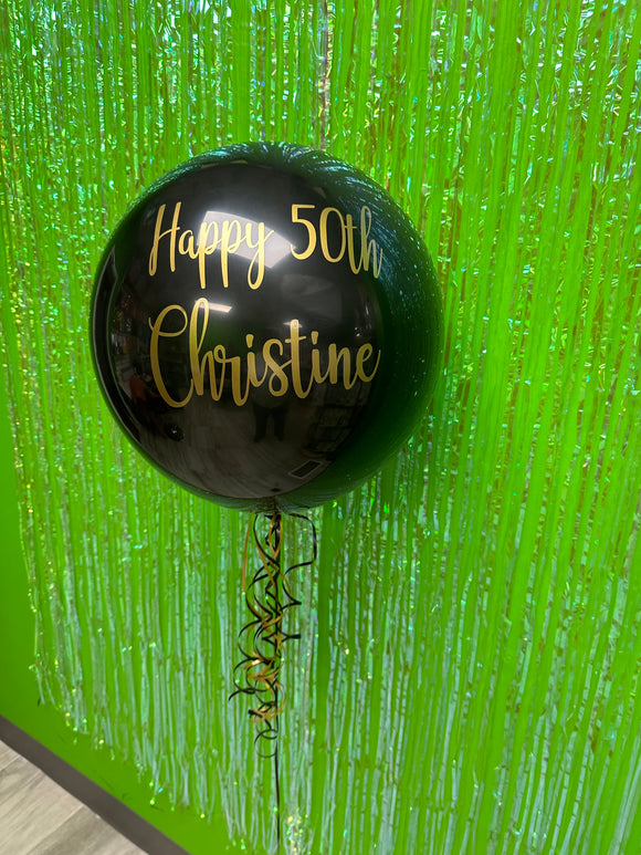 Custom latex 18” balloon (24 hours notice required) various colours