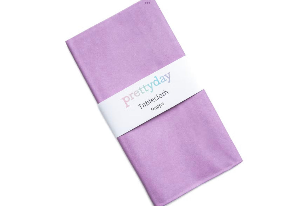 Eco-friendly pastel purple (lilac) disposable paper table cover