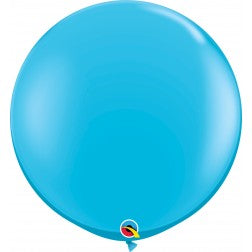 Jumbo helium inflated latex balloon- Robins egg blue