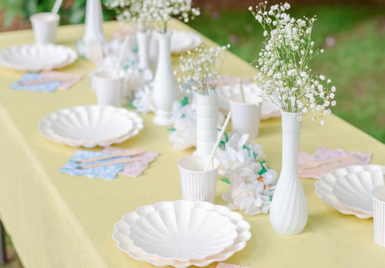 *NEW* Eco-friendly pastel yellow disposable paper table cover