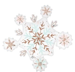 Supershape foil balloon - winter wonderland snowflake
