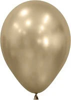 Helium inflated 11” balloon silk gold dust