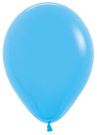Helium inflated 11” balloon -  Mid blue