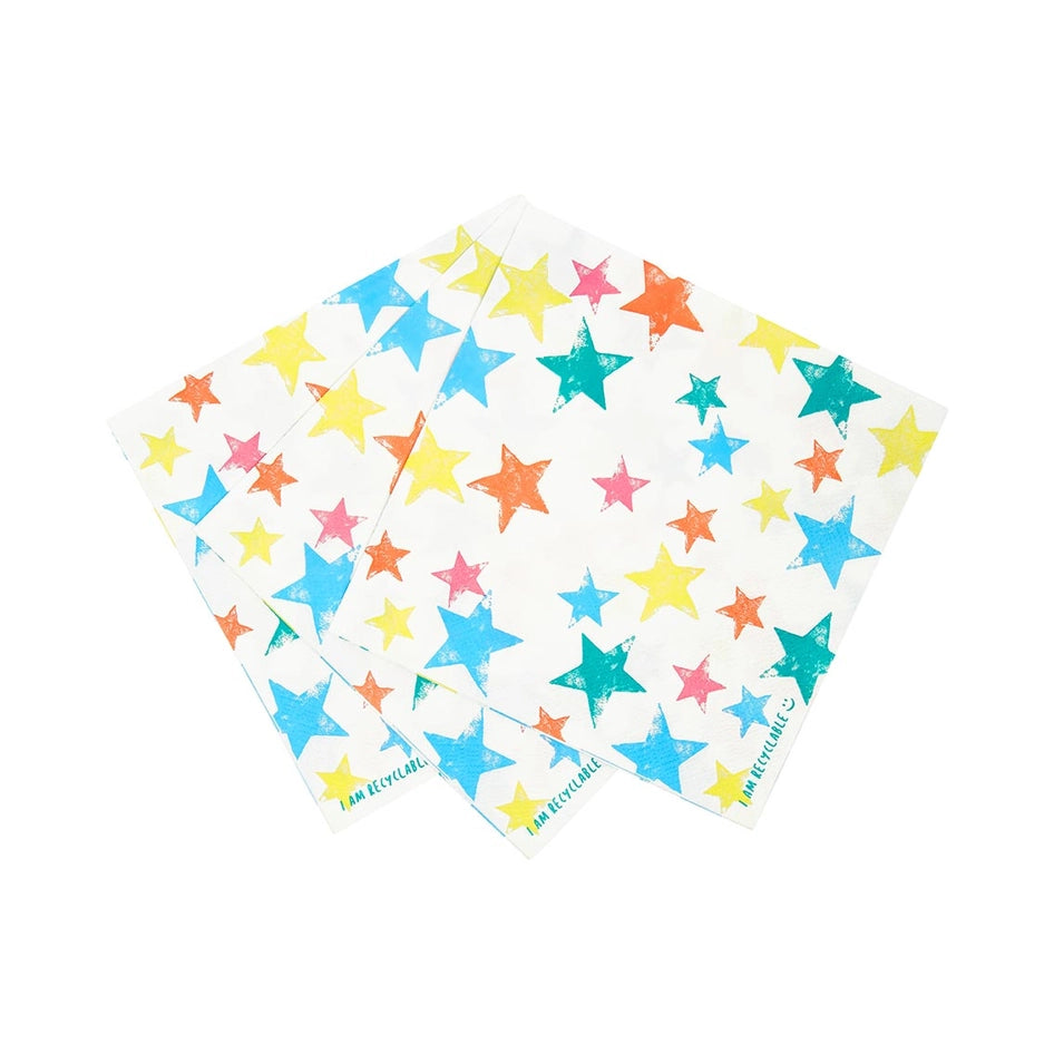 Birthday brights star eco napkins