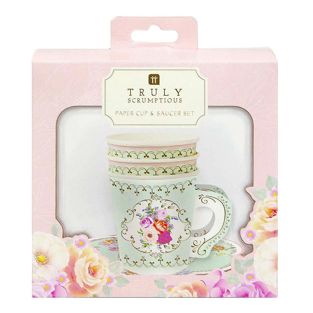 Truly scrumptious paper cups and saucers
