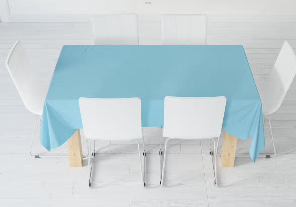 Eco-friendly pastel blue disposable paper table cover