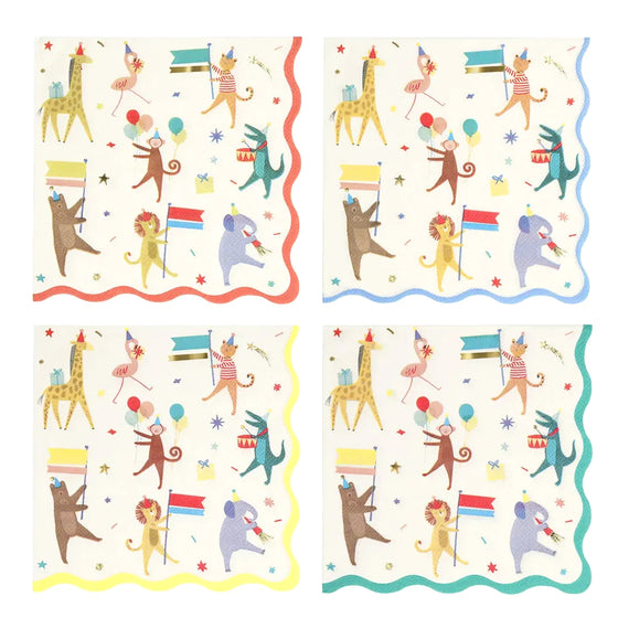 Animal parade large napkins - Meri Meri