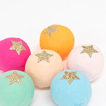 Rainbow surprise balls (pack of 6) - Meri Meri