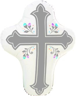 Supershape foil balloon - Holy day cross