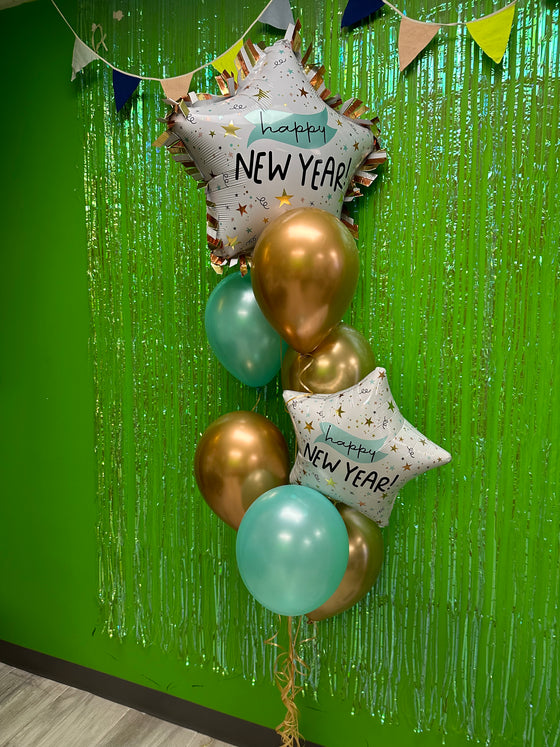 New years bouquet - mint and golds