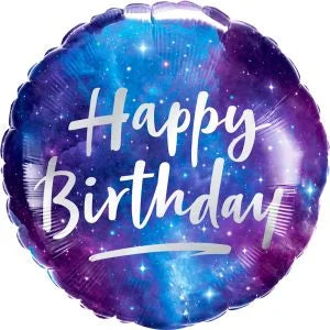 Happy birthday galaxy script - standard balloon