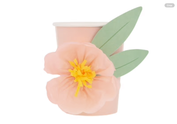 Paper flower cups (8) - Meri Meri