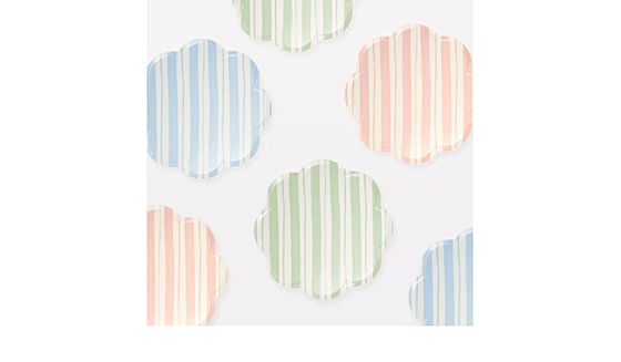 Ticking stripe side plates - Meri Meri