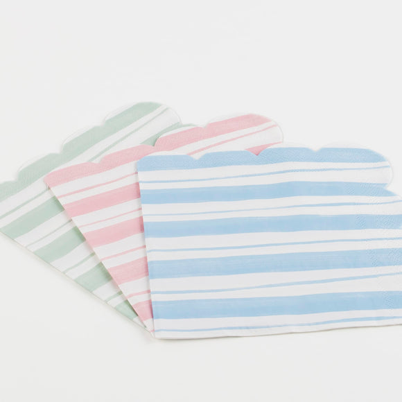 Ticking stripe small napkins - Meri Meri