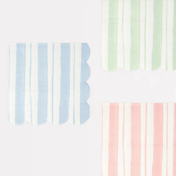 Ticking stripe large napkins - Meri Meri