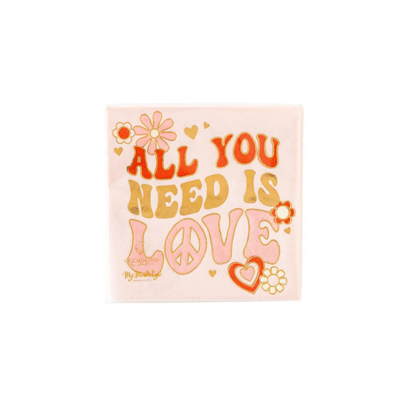 All you need is love cocktail napkins