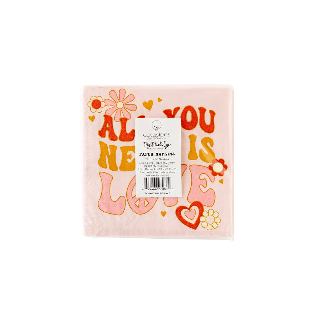 All you need is love cocktail napkins