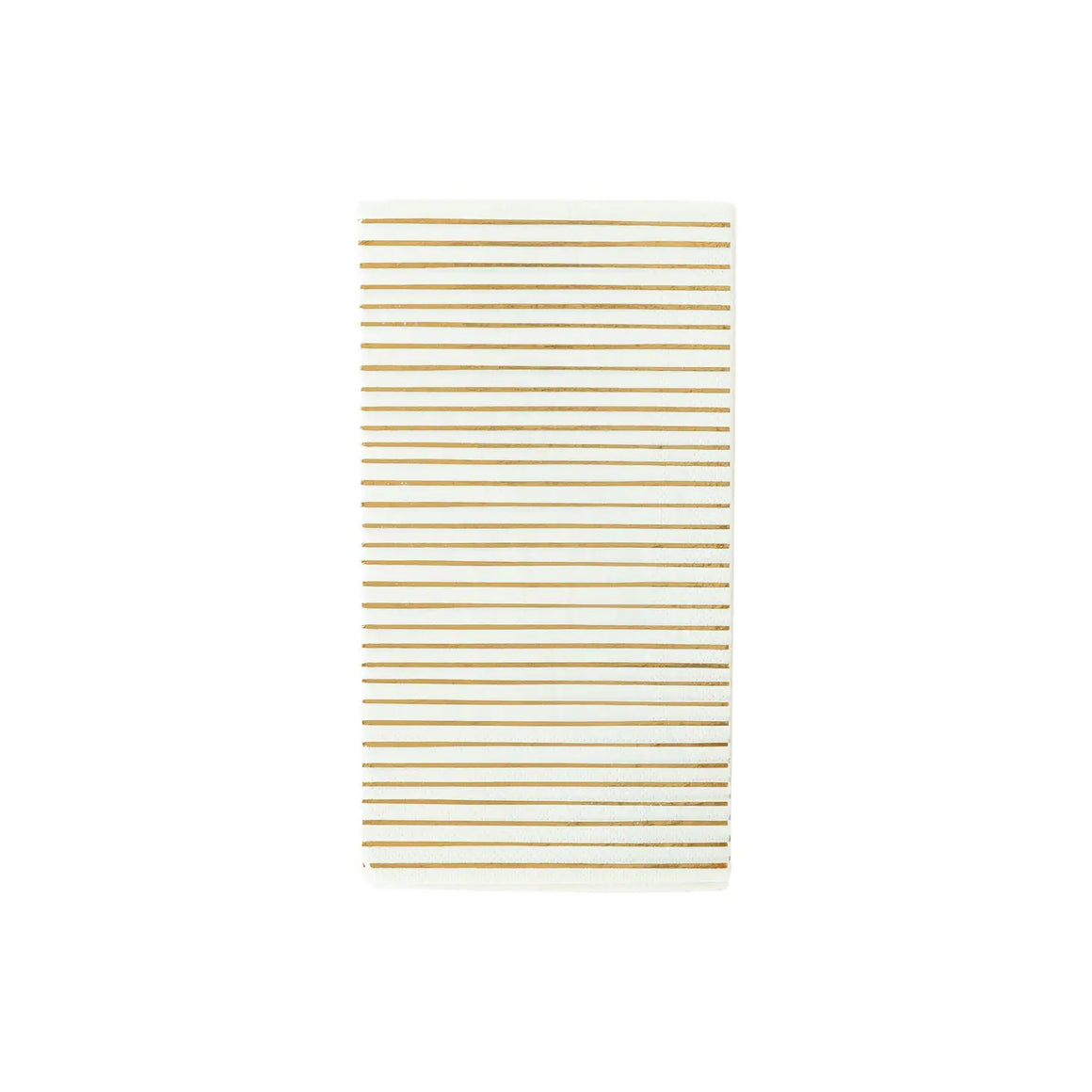 Gold striped dinner napkins