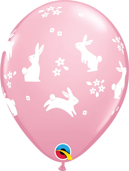 Helium inflated 11” balloon - bunnies
