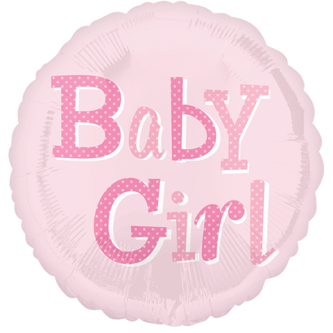 Standard baby girl pink balloon