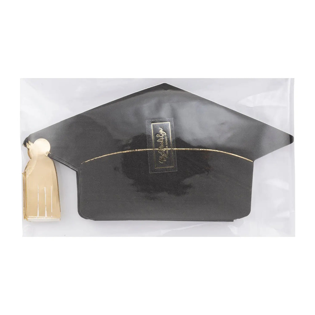 Graduation cap shaped napkins