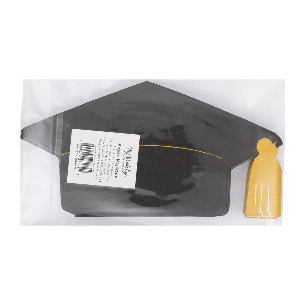 Graduation cap shaped napkins