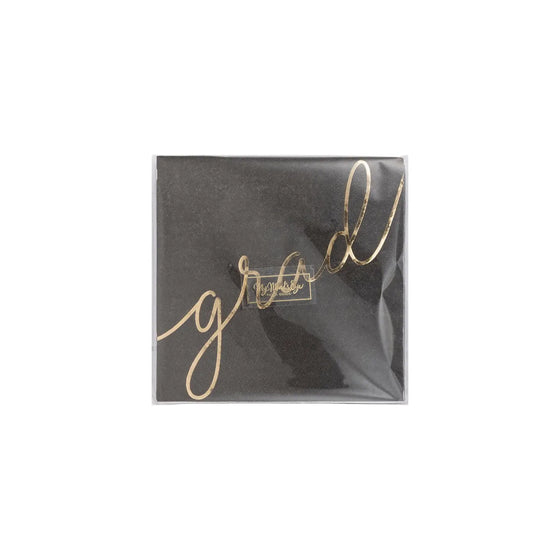 Grad script paper cocktail napkin