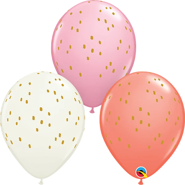 Helium unflated latex balloon - boho speckle dots (3 colour choices)