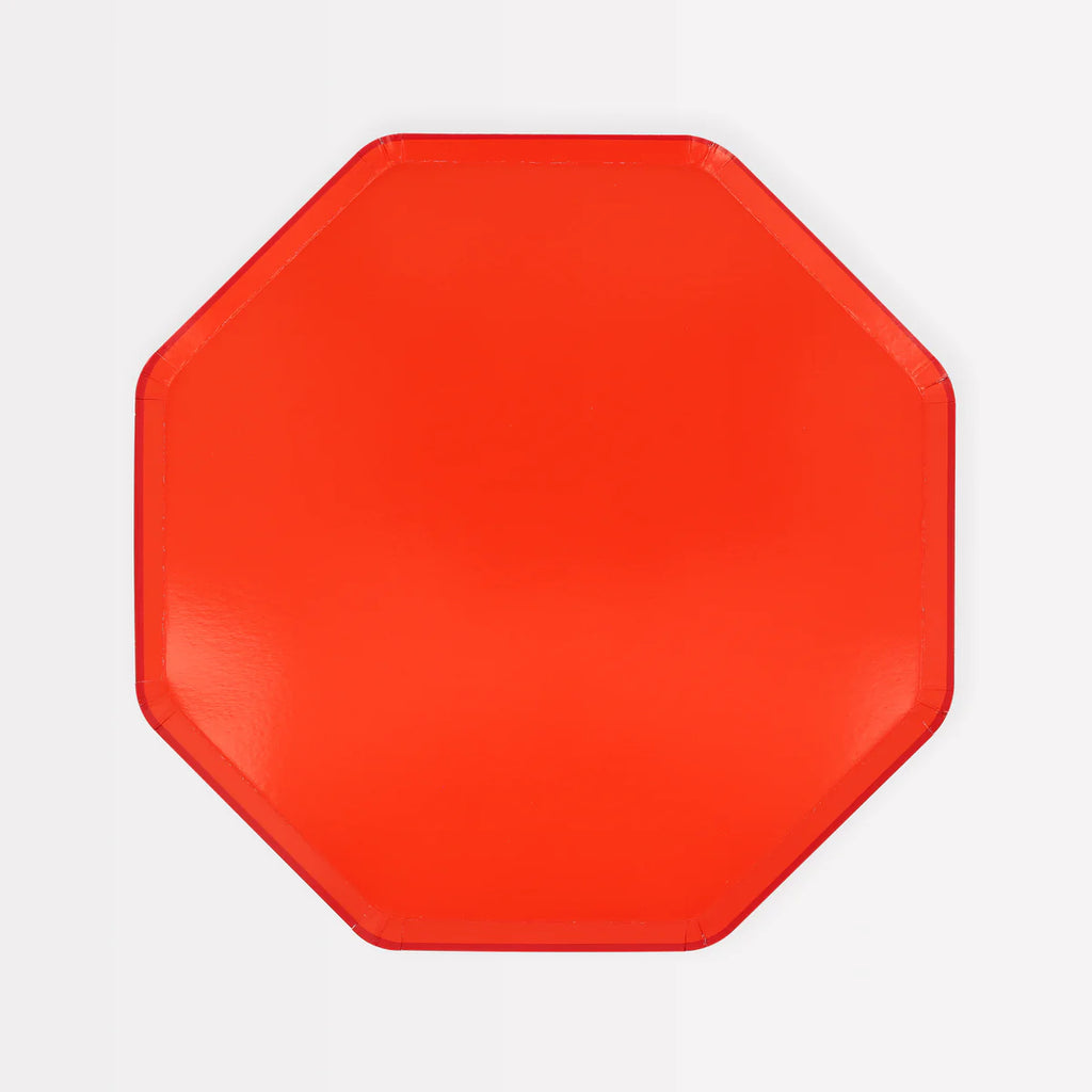Tomato red side plates (pack of 8) - Meri Meri