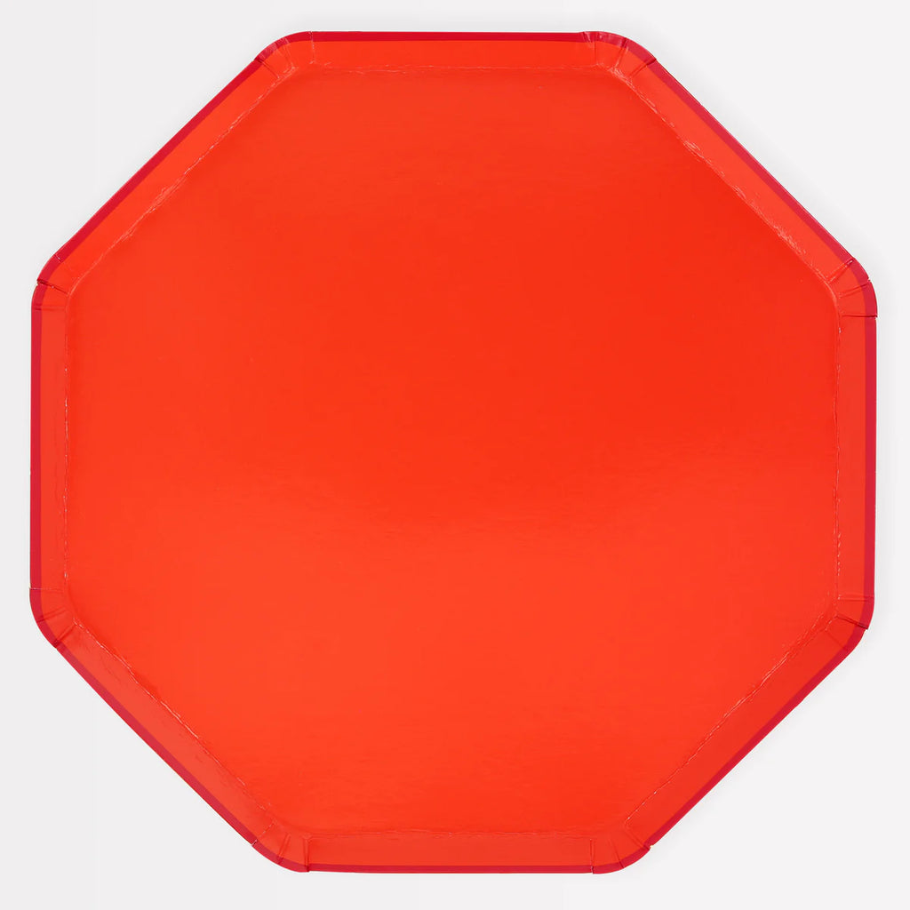 Tomato red dinner plates (pack of 8) - Meri Meri