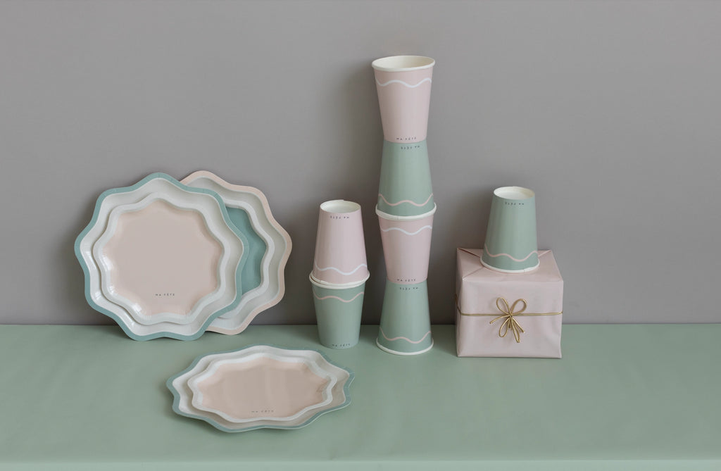 Signature dinner plates - pack of 4 mint - Ma Fête