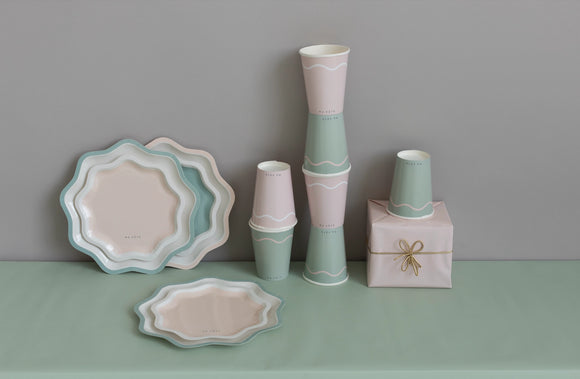 Signature dinner plates - pack of 4 mint - Ma Fête