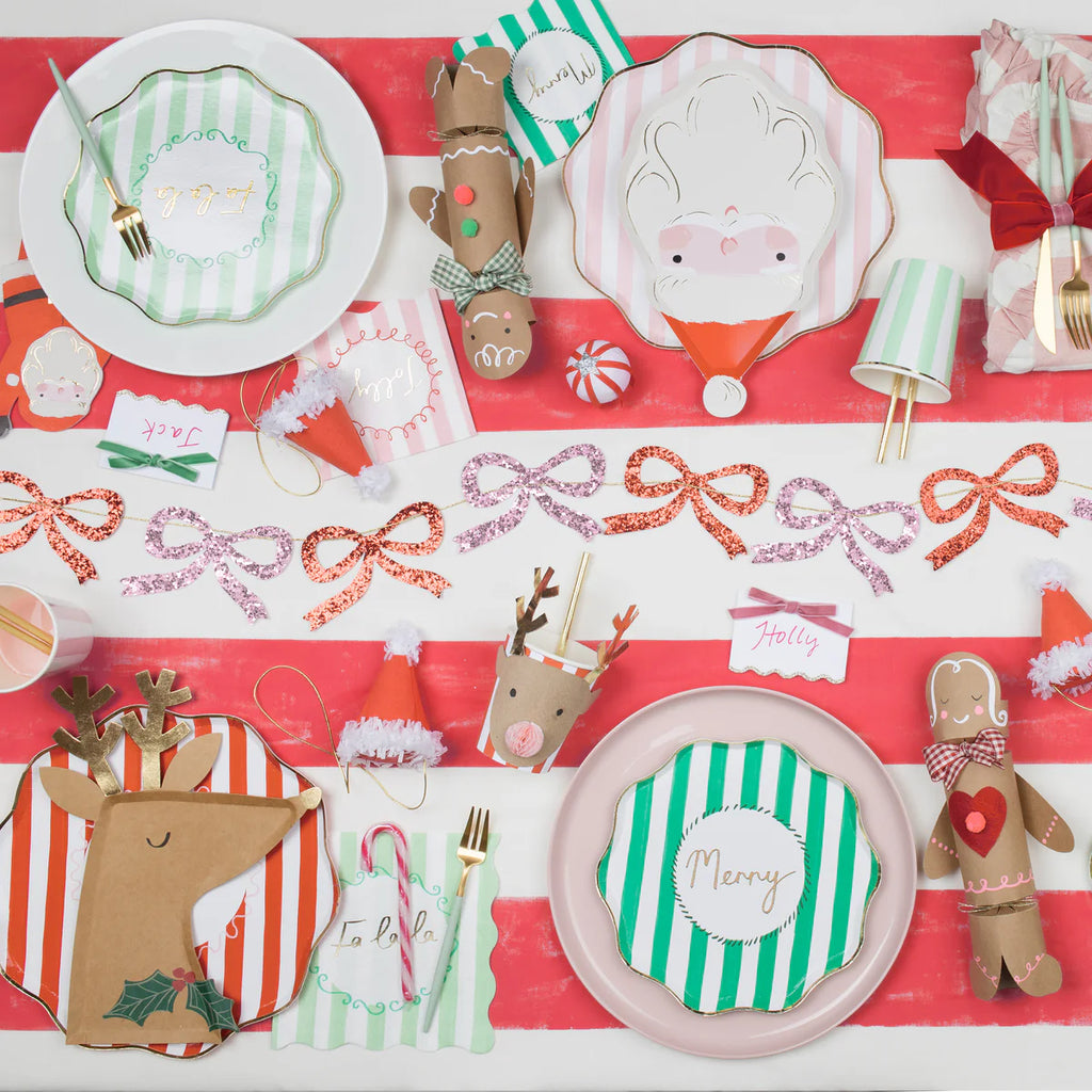 Festive stripe side plates - Meri Meri