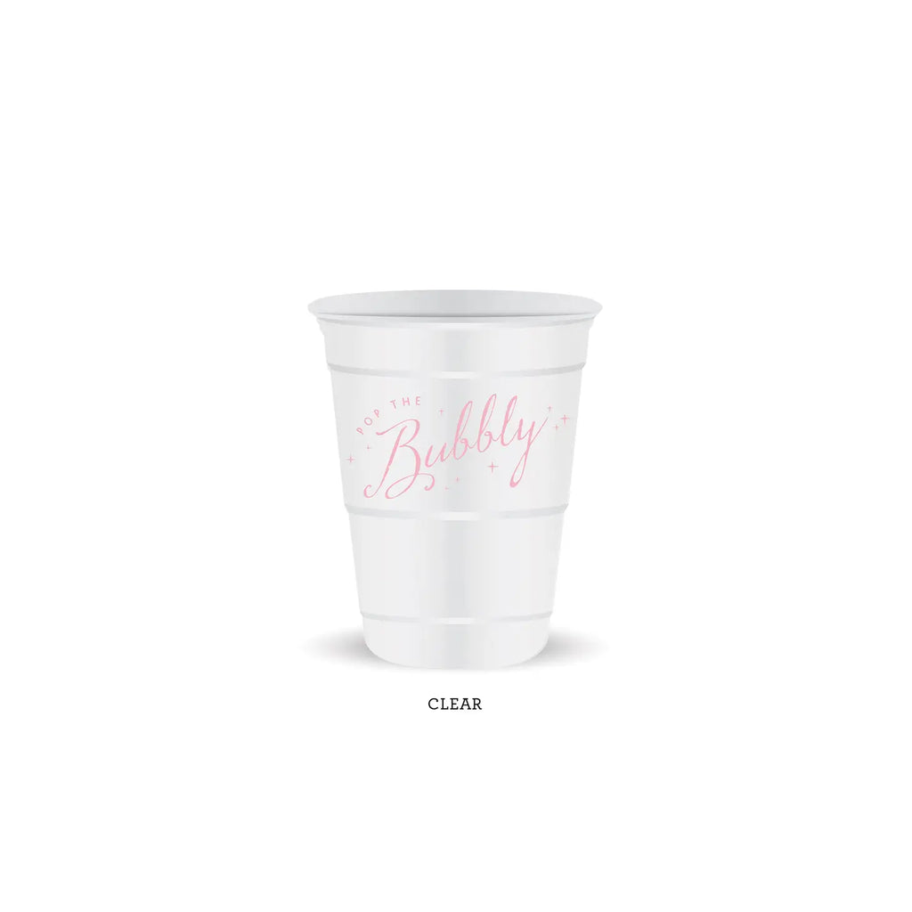Bubbly plastic party cups (24)